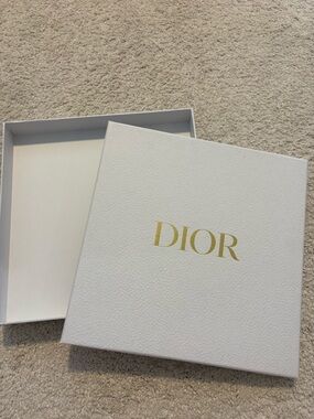 Dior White gift Box with Gold Logo